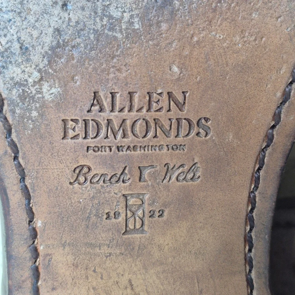 Allen Edmonds Williamsburg Chukka Boots Men 10.5 D Brown Leather Bench Welt 2800